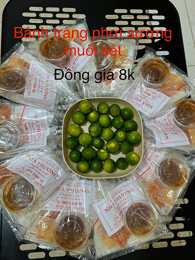 Bánh tráng phơi sương muối sệt